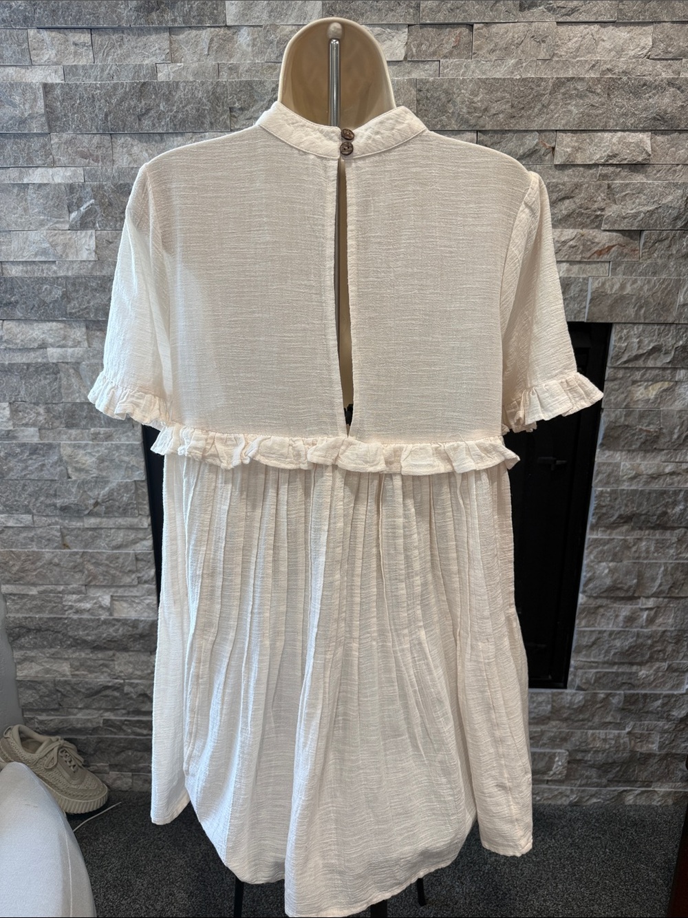 Free People Quiet Solitude Cream Mini Dress - Picture 3 of 4